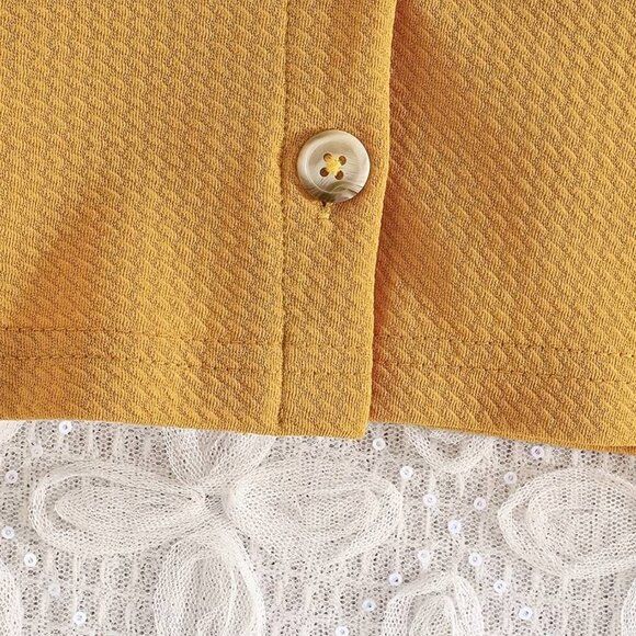 Toddler Girl Bees Outfit: Bee Sleeveless Dress & Long Sleeve Jacket - Picture 3 of 6